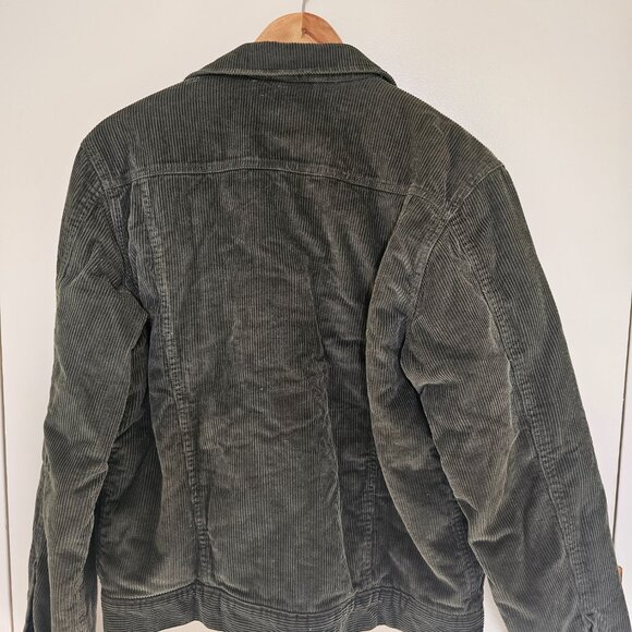 Old Navy Corduroy Sherpa Jacket Olive Green - Picture 3 of 4